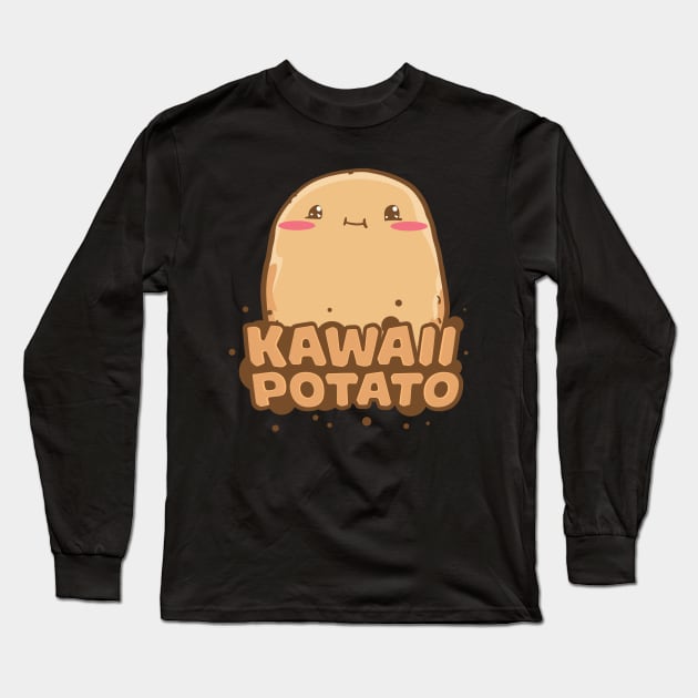 Kawaii Potato Anime Long Sleeve T-Shirt by CreativeGiftShop